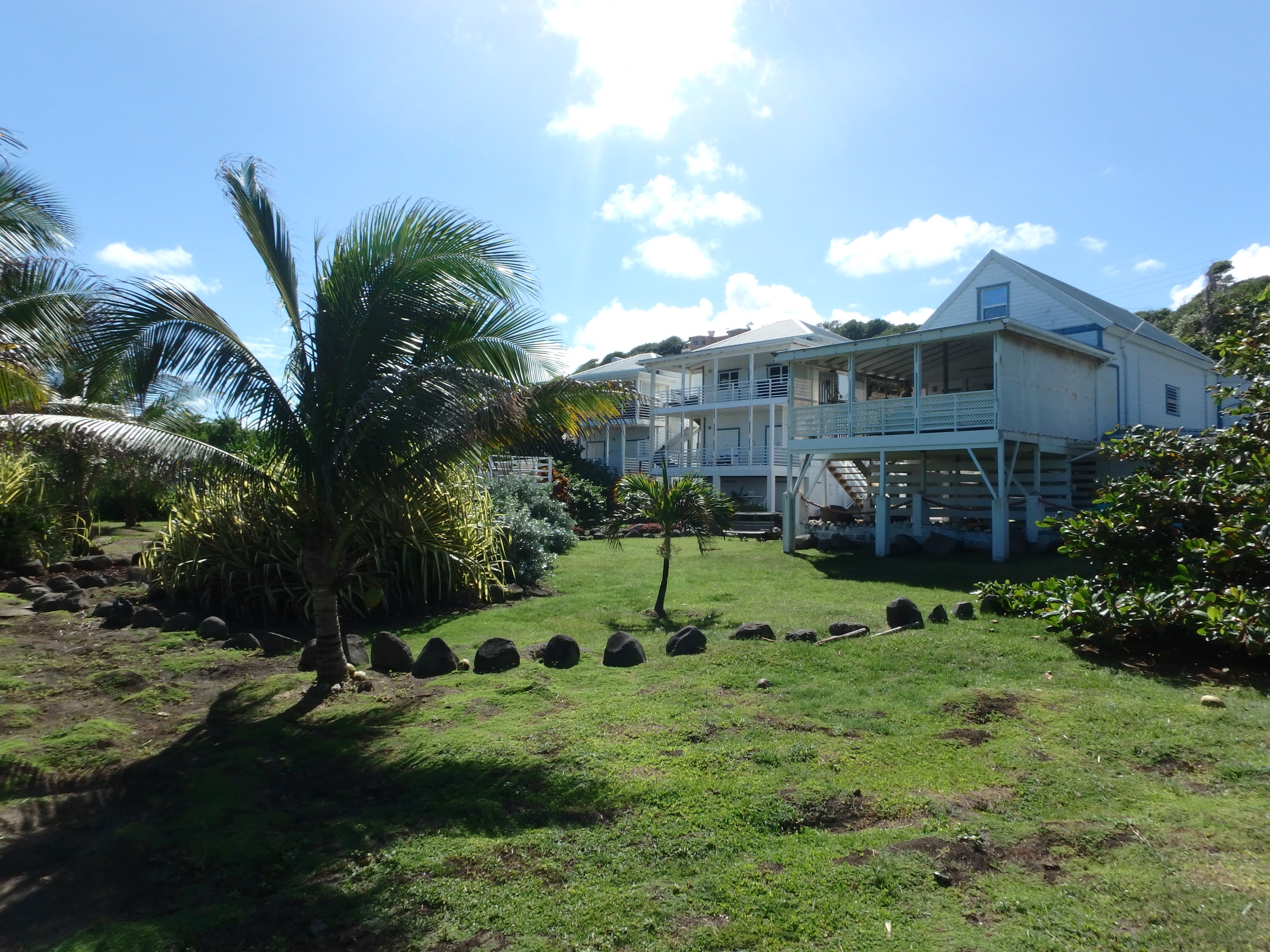 Moonfish Grenada view from front corner garden